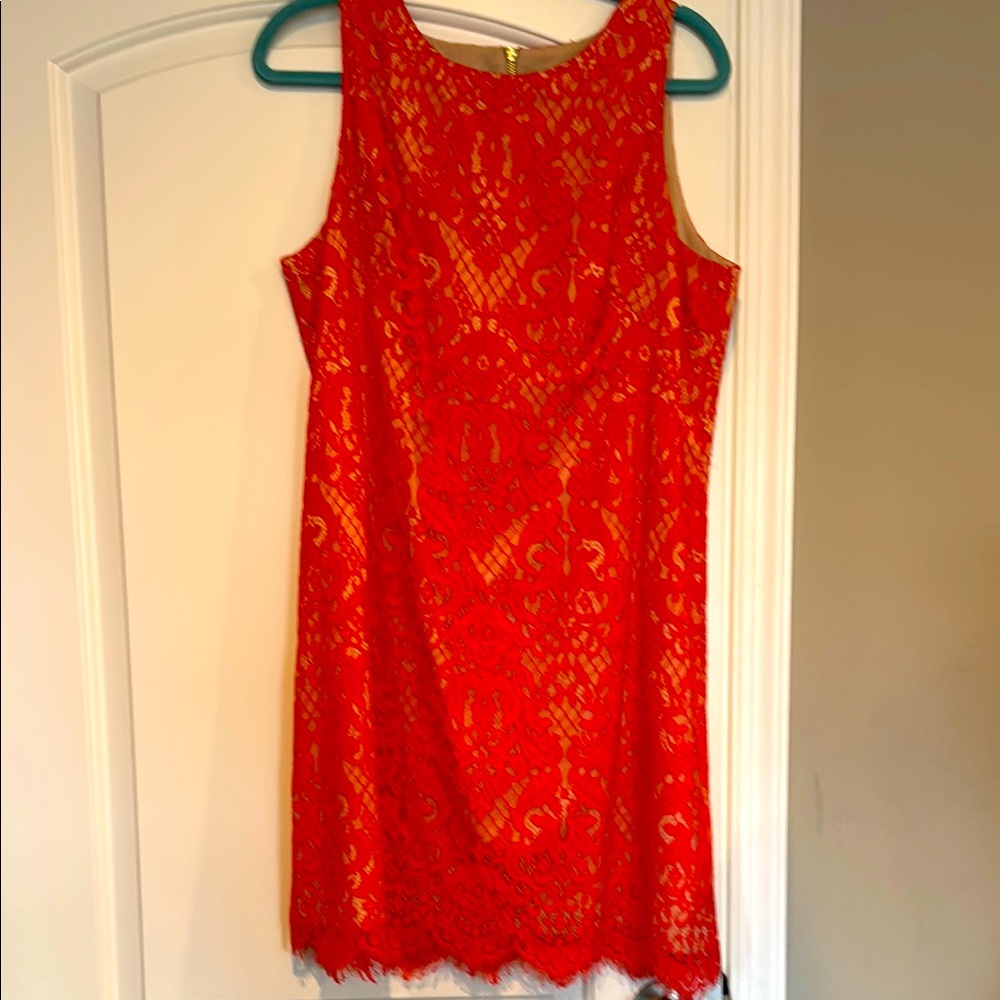 Eliza J Red Halter Sheath Mini Dress